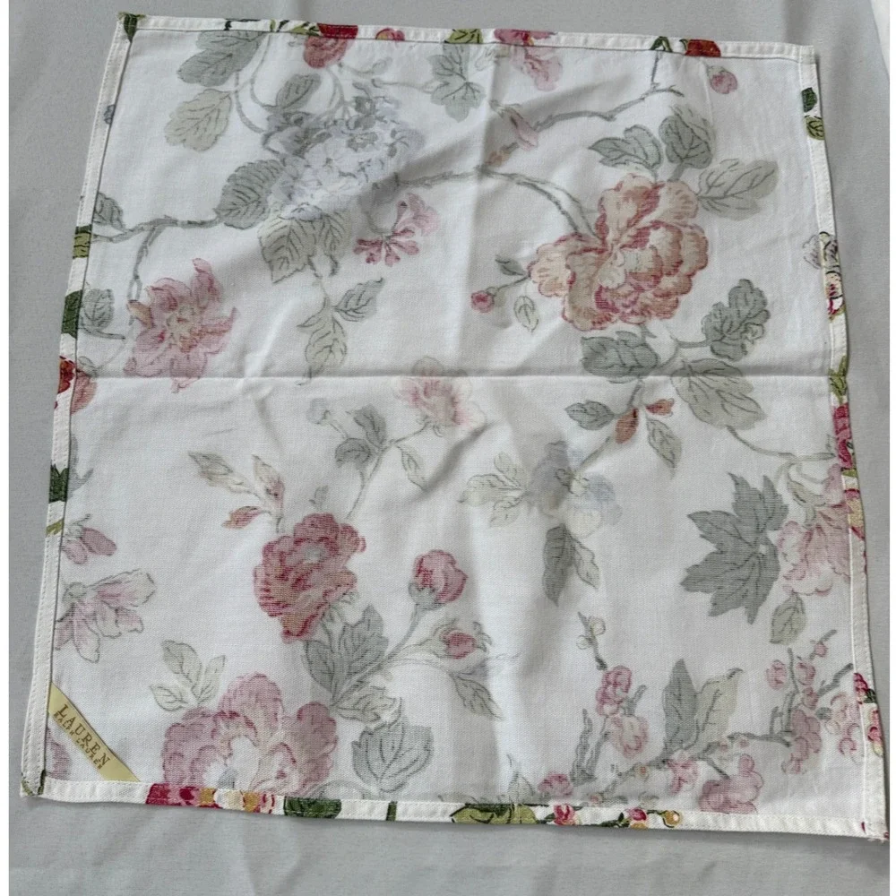 Lauren Ralph Lauren Set of 7 Daniella Floral Cotton Napkin 20x19 Vintage Cottage